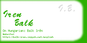 iren balk business card
