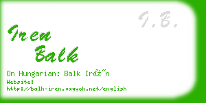 iren balk business card